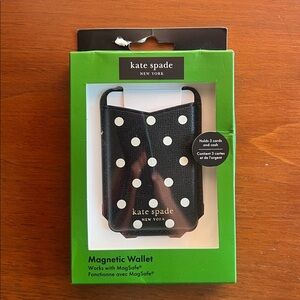 kate spade Black and White Polka Dot Magnetic Wallet